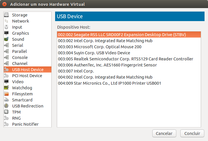 Virt Manager - USB