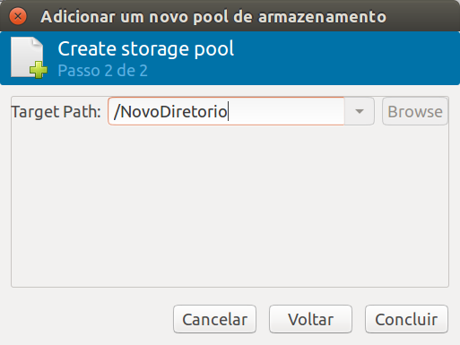 Virt Manager - Diretório